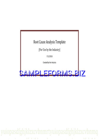 Root Cause Analysis Template 3 pdf free